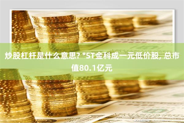 炒股杠杆是什么意思? *ST金科成一元低价股, 总市值80.1亿元